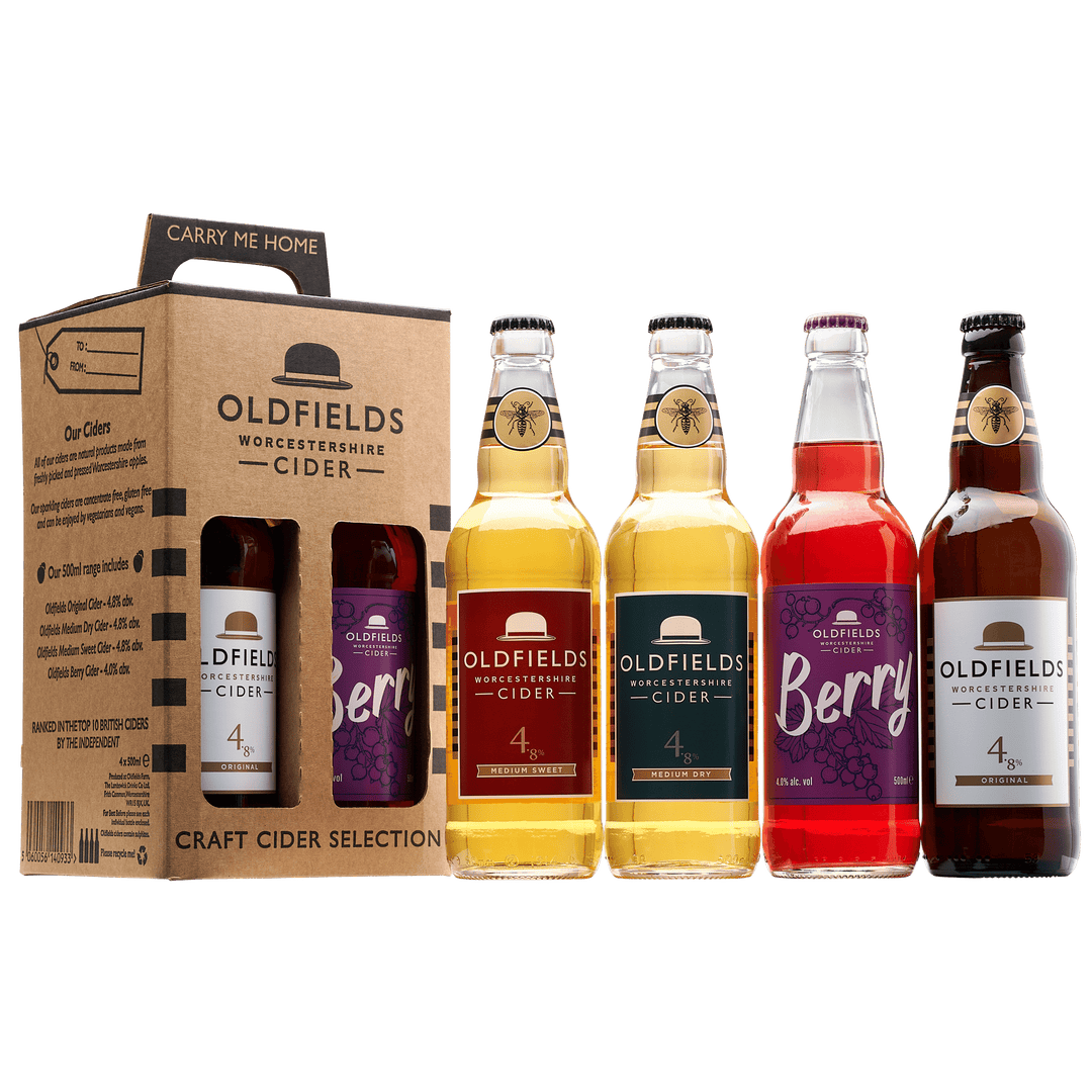 Single Oldfields Cider Four Bottle Gift Pack